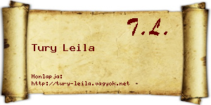 Tury Leila névjegykártya